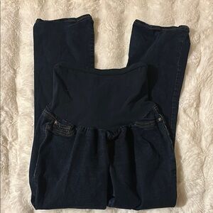 Women’s Maternity XL Indigo Blue Straight Leg Jeans High Waist